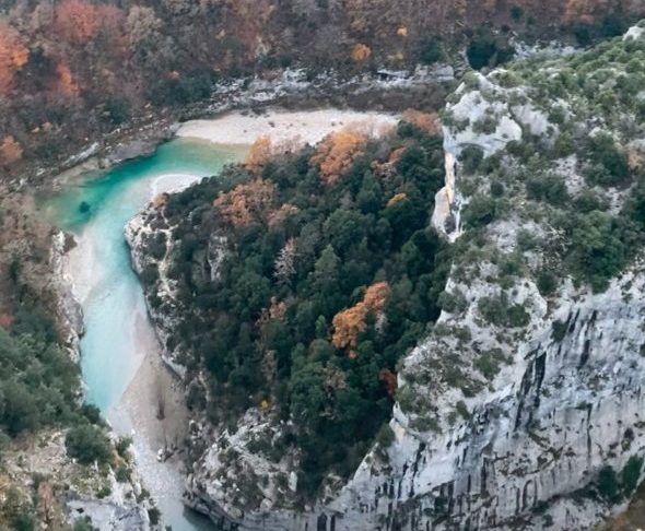Vu de la Mescla, point de rencontre entre l'Artuby et le Verdon